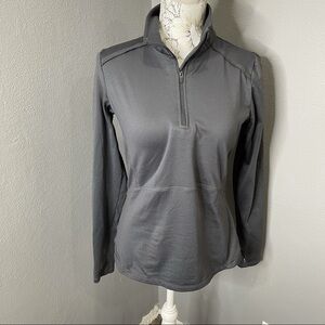ATHLETA Women’s MEDIUM Gray 1/4 Zip JACKET Knit